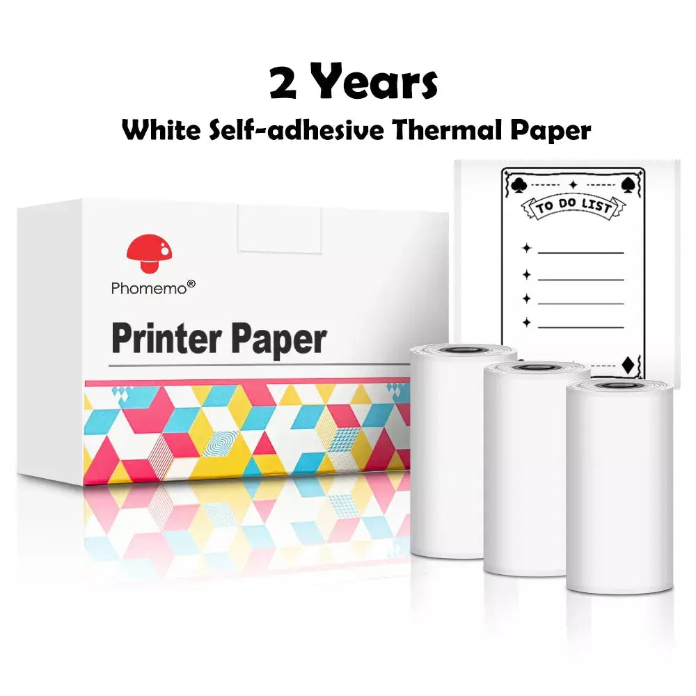 Phomemo T02 mini Drucker M02X Ersatzrollen: Selbstklebendes Transparentpapier für Etiketten, ideal für DIY-Fotos, Texte und Notizen Phomemo T02 mini Drucker M02X Ersatzrollen: Selbstklebendes Transparentpapier für Etiketten, ideal für DIY-Fotos, Texte und Notizen